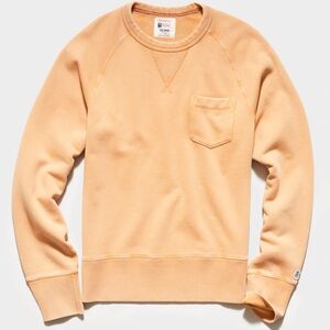Todd Snyder + Champion sunfaded light orange peach sweatshirt